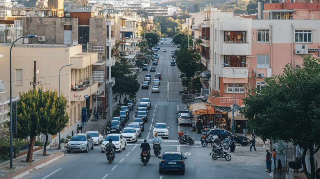 רחוב הומה בשכונת קיפיסיה באתונה
